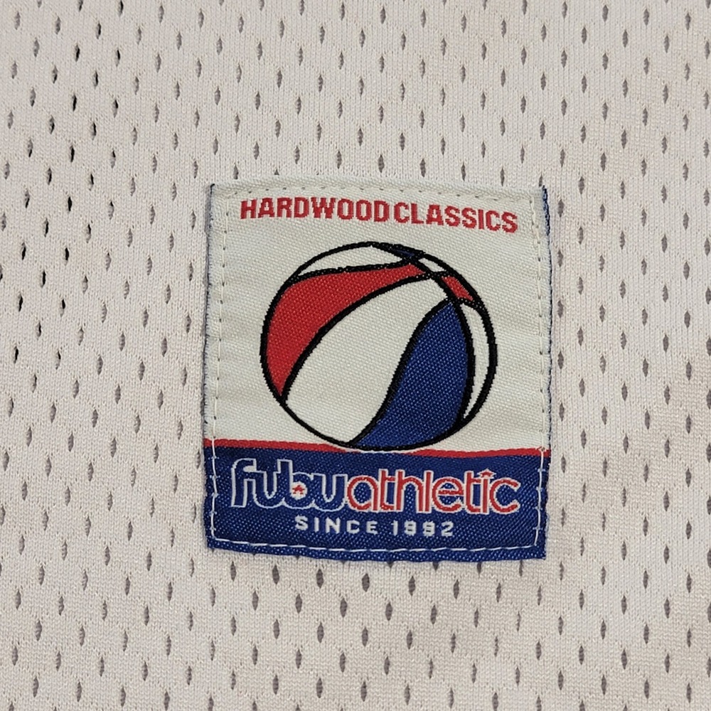 Vintage FUBU Athletic NY Nets ABA‎ Hardwood Classics Mesh Jersey Men's XL White - Picture 6 of 12